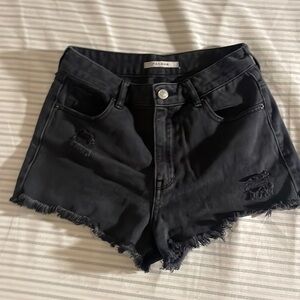 Black Pacsun size 25 High rise festival jean shorts